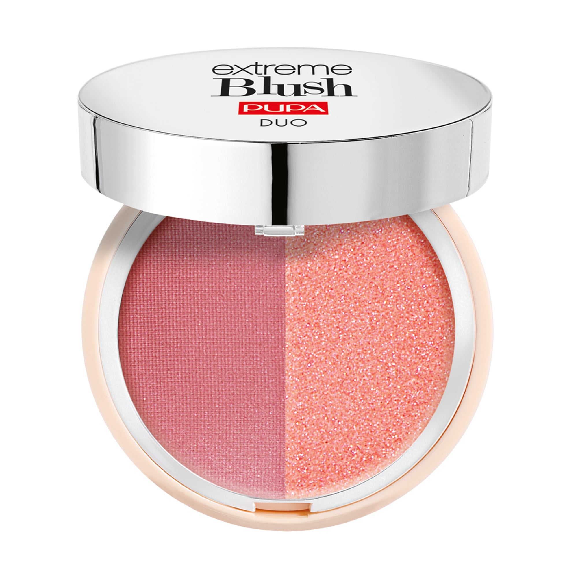 Подвійні компактні рум'яна Pupa Extreme Blush Duo 110 Radiant Amarant Glow Watermelon, 4 г