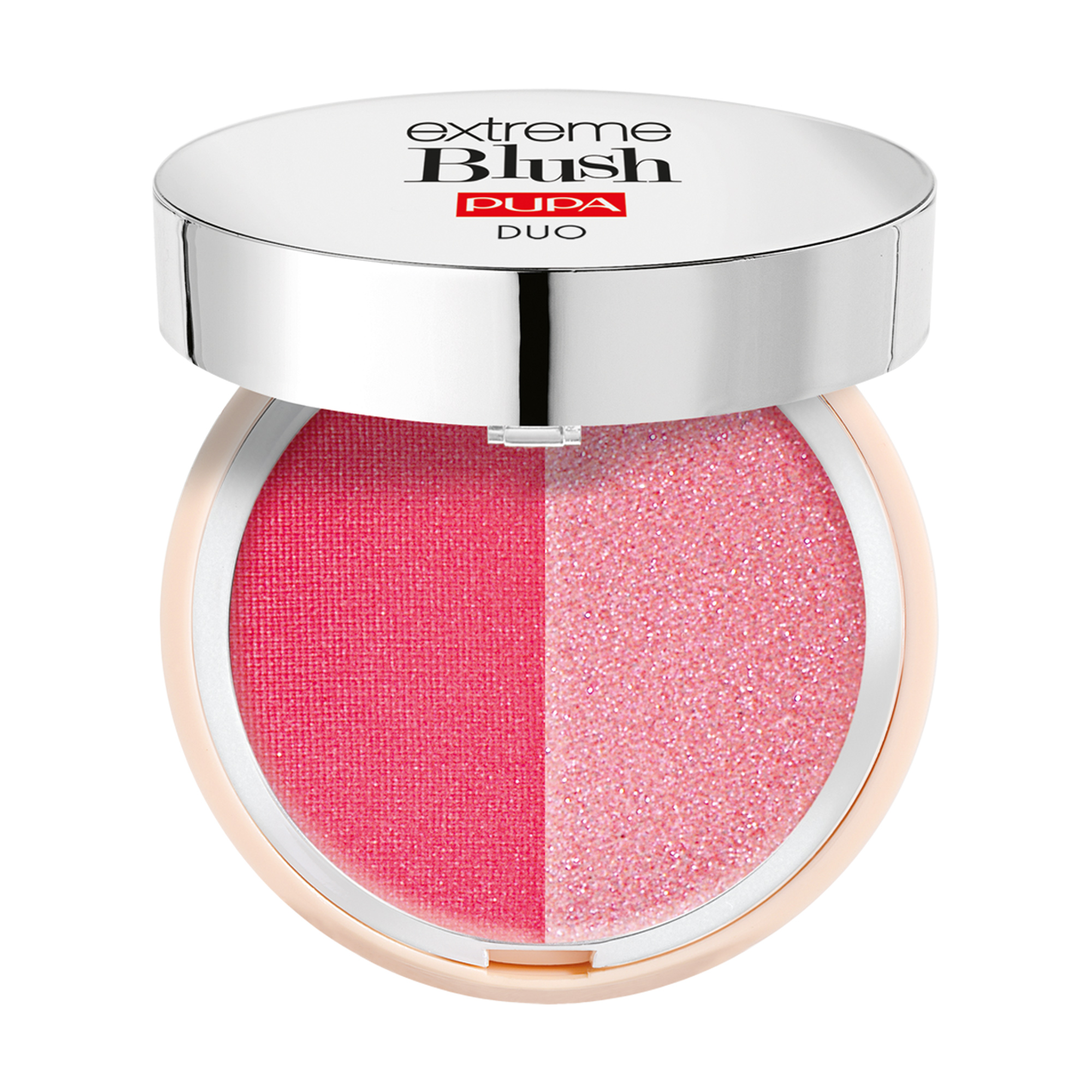 Подвійні компактні рум'яна Pupa Extreme Blush Duo 140 Radiant Flamingo Glow Creamy, 4 г